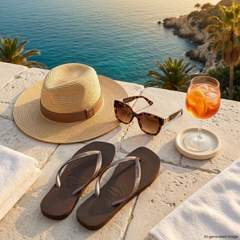 SQRE0017 | W's 7/8 | Havaianas Square Solid in Dark Brown